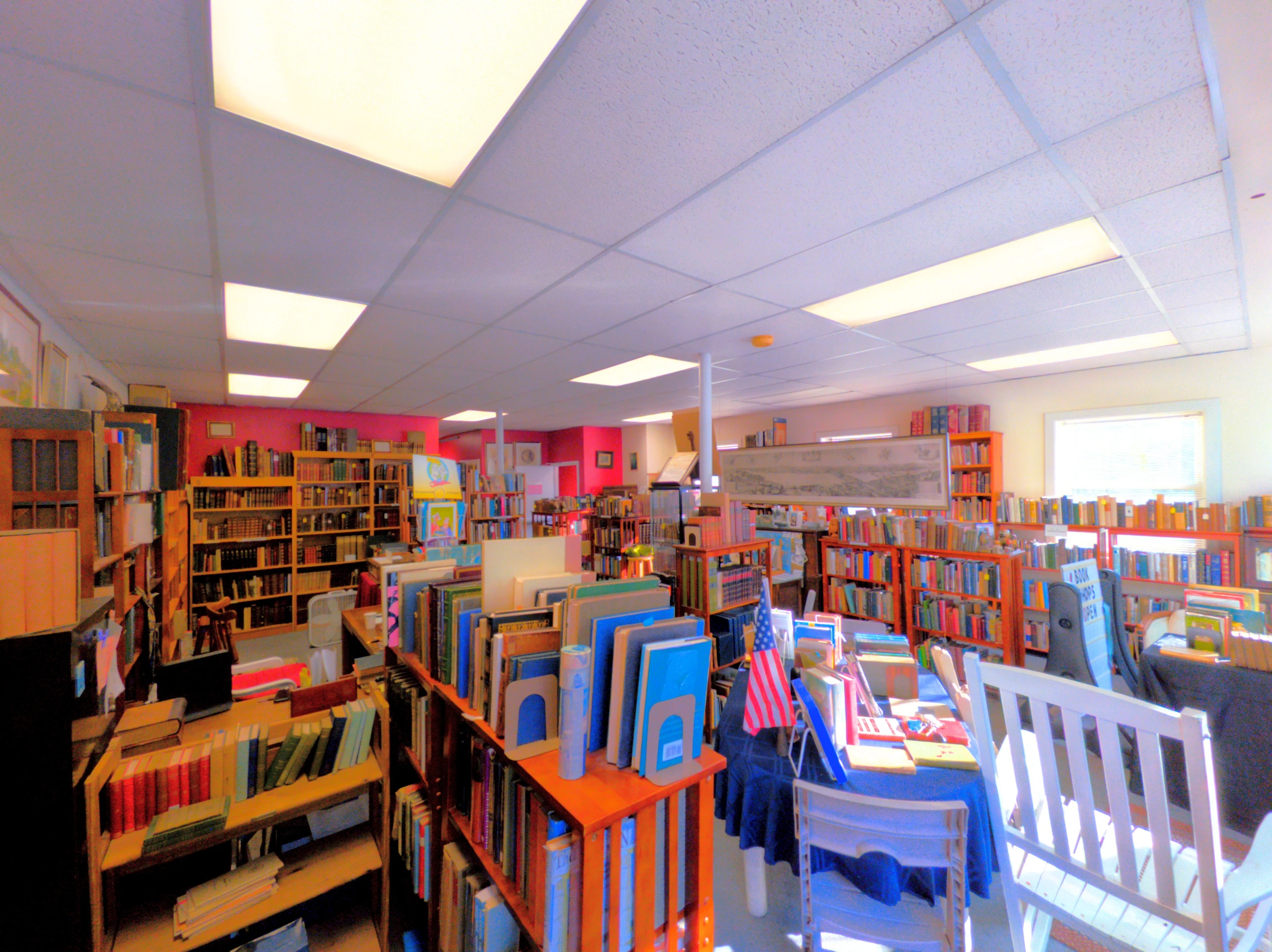 Front of store looking back